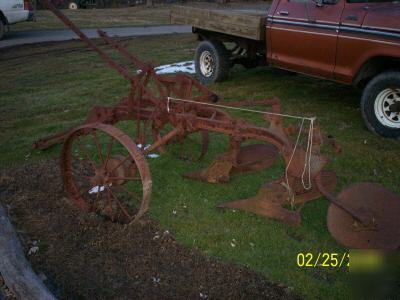 Antique two bottom farm plow