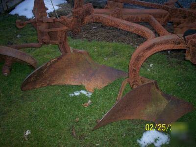 Antique two bottom farm plow