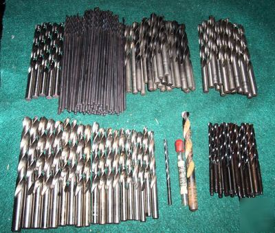 Lot of 198 drill bit / long shank / jobbers / bits