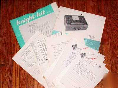 Vintage knight kit tube tester manual chart & document