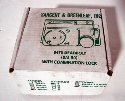 New sargent & greenleaf 8565-101 8500 lock w/ #1 strike