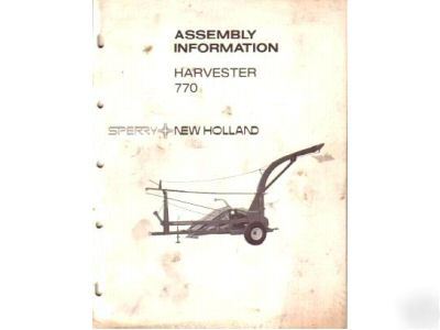 New sperry holland 770 harvester assembly manual 1971