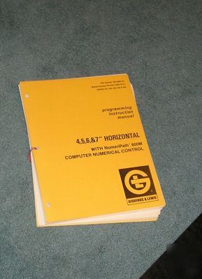 G & l cnc 800M giddings lewis programming manual 