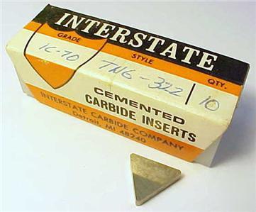 Lot of 10 interstate carbide inserts tng 322 triangle