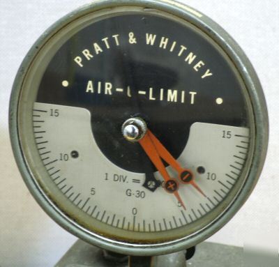 Pratt & whitney air-o-limit g-30 pneumatic bore gauge 