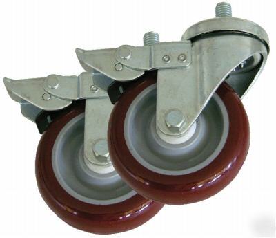 4 x 1.25 poly-poly swivel stem lock caster â€“ industrial