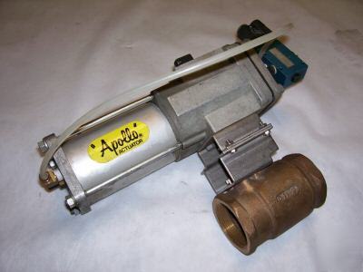 Apollo air actuated brass ball valve