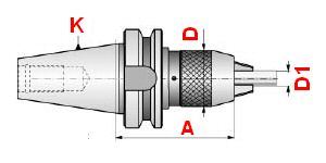 Bison cat-40 keyless drill chuck-1/32