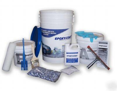 Epoxy concrete garage floor paint coating kit