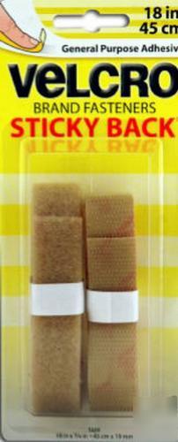 New lot 12 velcro sticky-back fastener tape, beige, 