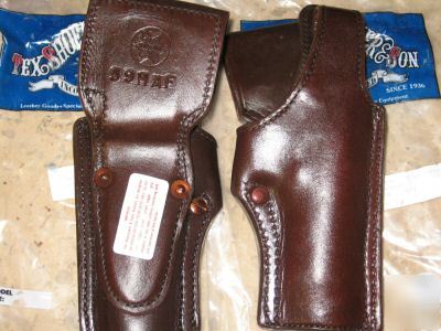 Tex shoemaker beretta 96D leather holster right, brown