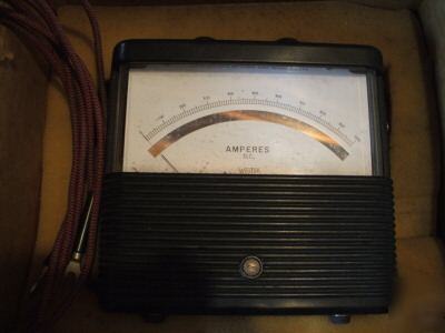 Vintage weston 1965 amperes d. c. meter (still in box)