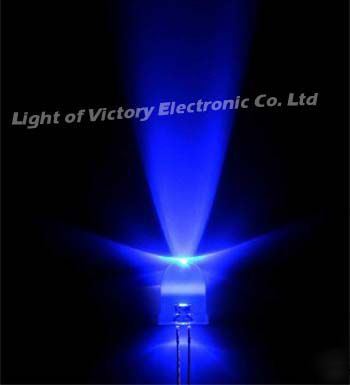 500P 8MM superbright blue led lamp 40KMCD wide angle 