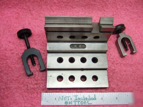 Angle plate toolmaker machinist hardened vee clamps 2 