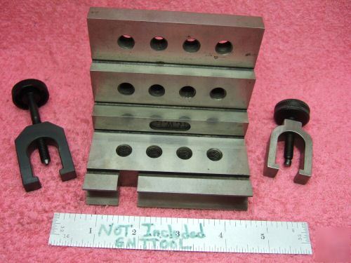 Angle plate toolmaker machinist hardened vee clamps 2 