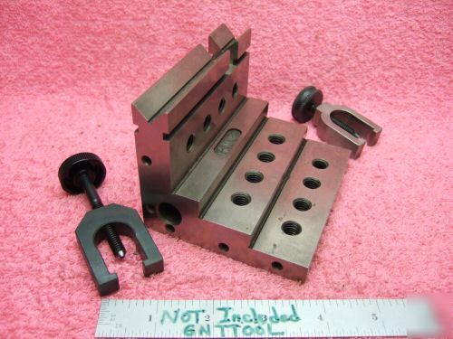 Angle plate toolmaker machinist hardened vee clamps 2 
