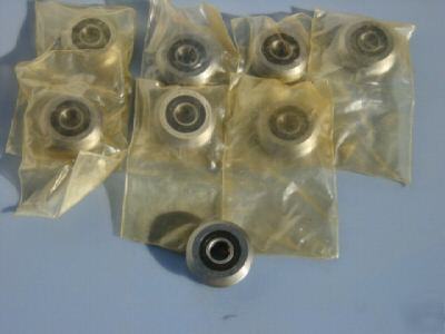 Bishop wisecarver #W2 dualvee guide wheel brgs.8PC lot