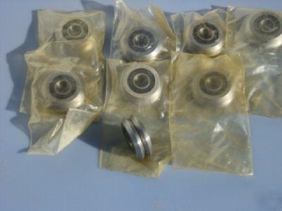 Bishop wisecarver #W2 dualvee guide wheel brgs.8PC lot