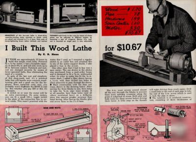 Build your own wood lathe how to plans woodworking easy