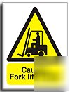 Fork lift trucks sign-adh.vinyl-300X400MM(wa-082-am)