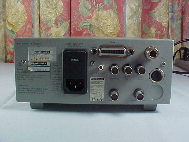 Gigatronics 8541 - rear inputs