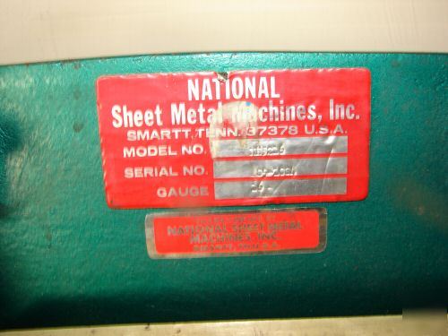 National hydraulic power sheet metal shear NH5216 