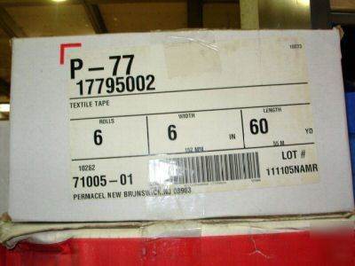 New permacel p 77 P77 case of textile industrial tape 