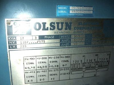 OlsunÂ® 17 kva transformer