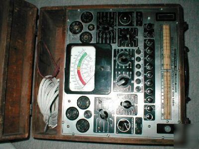 Precision paco 920 tube & vom set tester works grt wood