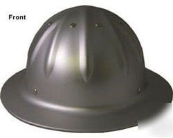 New skullbucket aluminum full brim hardhat hard hat sil