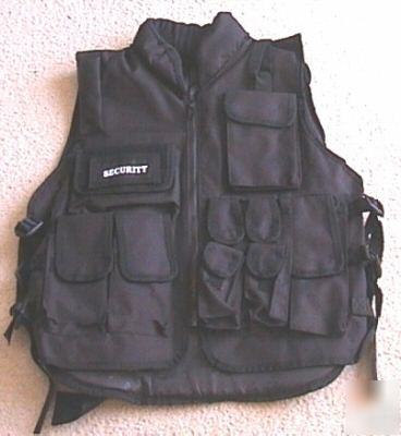  security tactical patrol load carrying vest black 