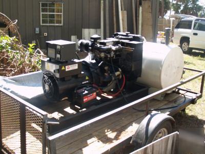 27.5 kw perkins diesel generator on trailer