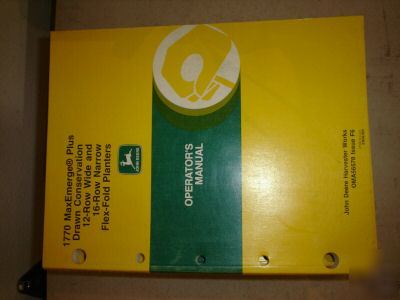 John deere 1770 12R 16R conservation planter manual