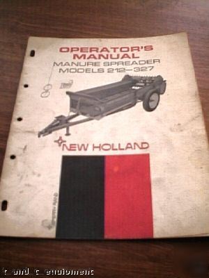 New holland 212-327 manure spreaders manual buy-it-now 