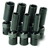 7PC 3/8IN. dr. sae deep 6PT swivel impact socket set-sk