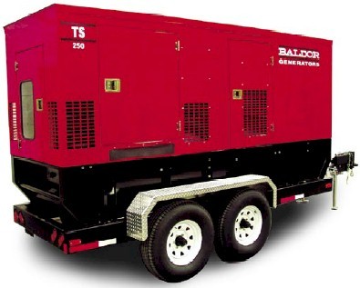 Baldor 250KVA kw industrial towable diesel generator