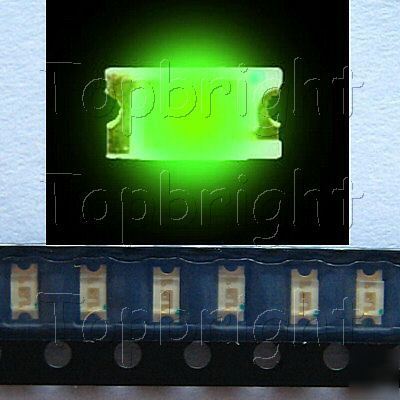 100 pcsÂ 0603 smt smd 400-450 mcdÂ green led free ship