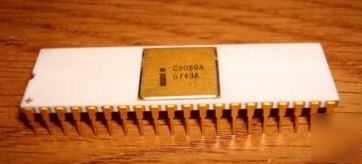 Cpu C8080A intel white gold ceramic 40PIN vintage 8080A