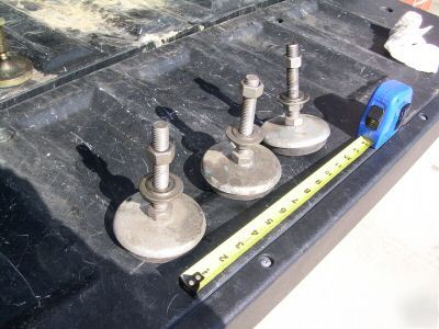 Lot leveling feet, machine base, berry mount rubber 