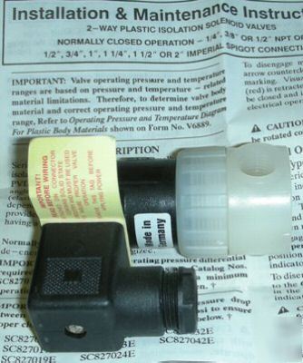 New asco sc 8270 32E plastic isolation solenoid valve 