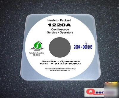 Hp 1220A oscilloscope service - operators manual