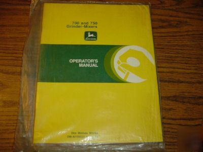 John deere 700 & 750 grinder mixer operator's manual jd