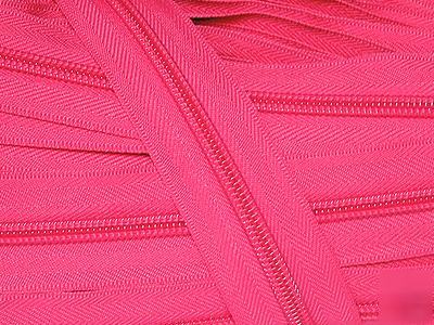 #5 nylon coil zipper chain 100YD (516) deep pink