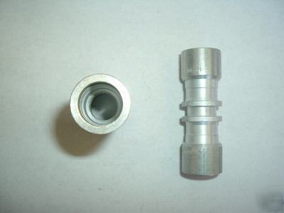 A/c tubing fitting union 1/4 x 1/4 aluminum lokring