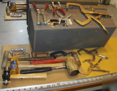 Aircraft tools metal working hammers, clamps & box