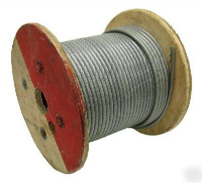 Wire rope vinyl pvc coated 1,000 ft 3/32
