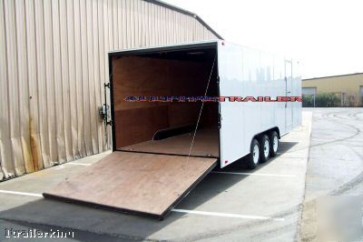 Motorcycle atv car hauler utility 20' enclosed trailer 