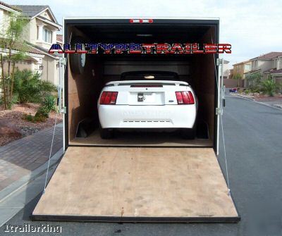 Motorcycle atv car hauler utility 20' enclosed trailer 