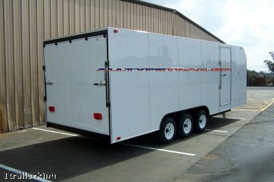 Motorcycle atv car hauler utility 20' enclosed trailer 