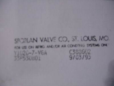 Sporlan refrigeration valve Y1020-7-vga nos 3 each